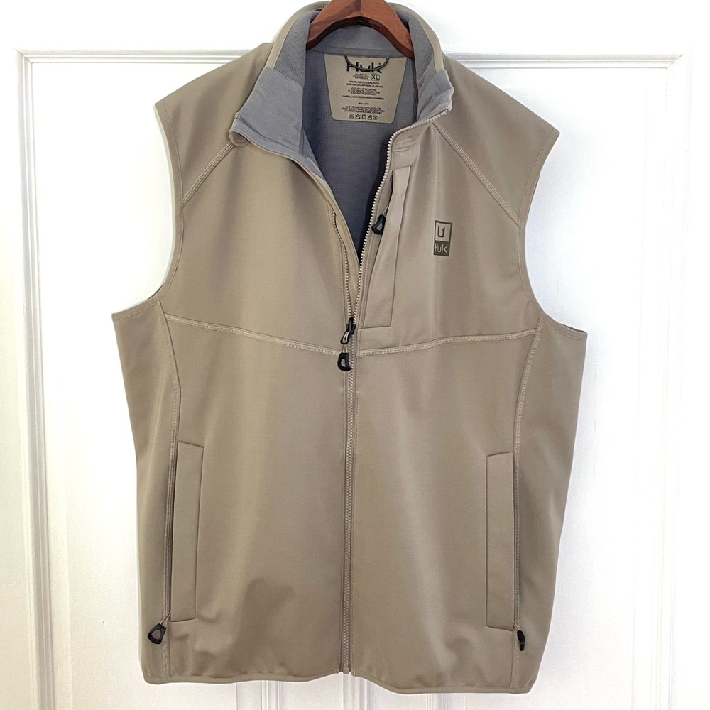 Mens Huk Icon X Soft Shell Vest Full Zip w Lots of Pockets